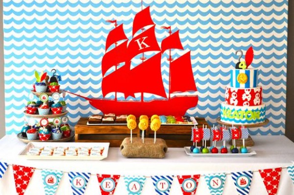 Pirate Party candy Buffet Lolly table